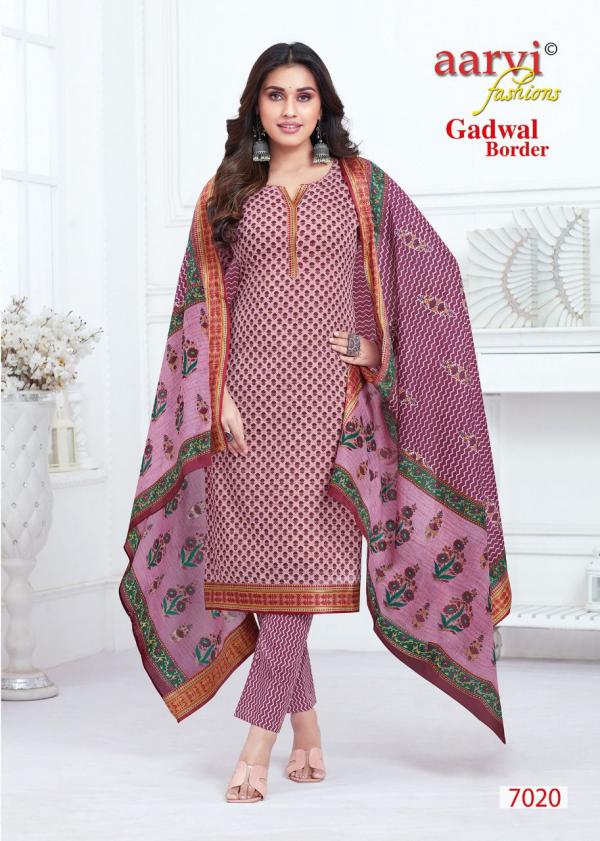 Aarvi Gadhwal Border Vol-7 Cambric Cotton Designer Dress Material